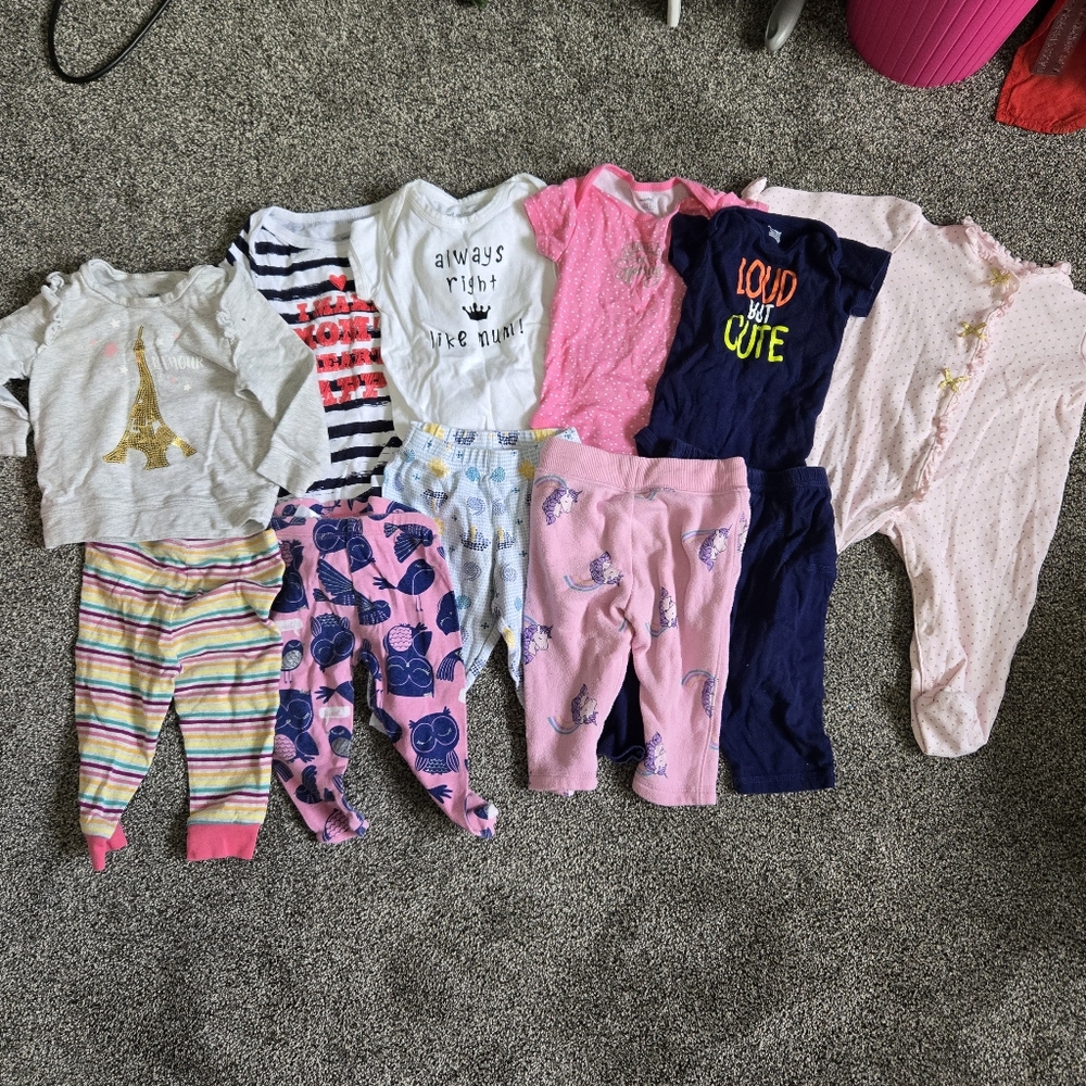 OshKosh B'gosh Kids One Pieces - Pink, Blue, and Stripes